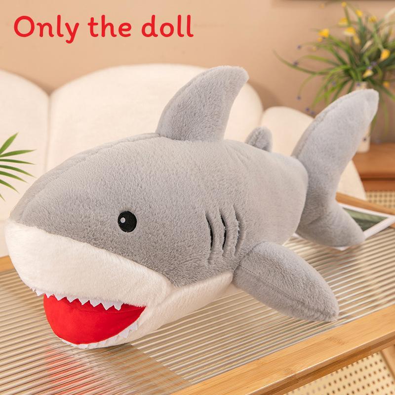 Ocean Series Shark Plush Toy Bed Pillow Cute Whale Soft Doll For Kids And Teens
