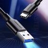 Cable USB-A 3.0 - USB-C 3A 1.5m - black