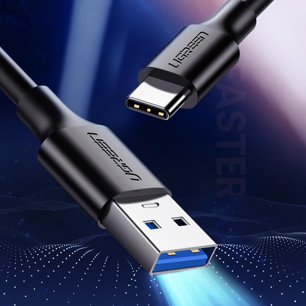 Cable USB-A 3.0 - USB-C 3A 1.5m - black