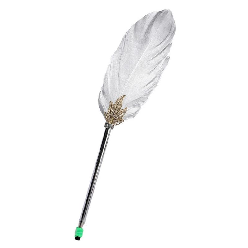 Antiqued Feather Ballpoint Pen Multipurpose Feathered Signing Pen for Student Adult Daily Writing Note Taking Journaling