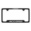 License Frame Inc. Honda Accord Wordmark Black Metal License Plate Frame Holder (4 Holes)