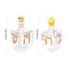 Artistic Glass Whiskeys Decanter with Gold Hebrew Letter Liquor Bottle with Hanukkah Themed Accent Centerpiece