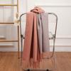 Double-sided Two-color Scarf for Women Autumn and Winter High End New Wool Scarf Shawl Imitation Cashmere Scarf
