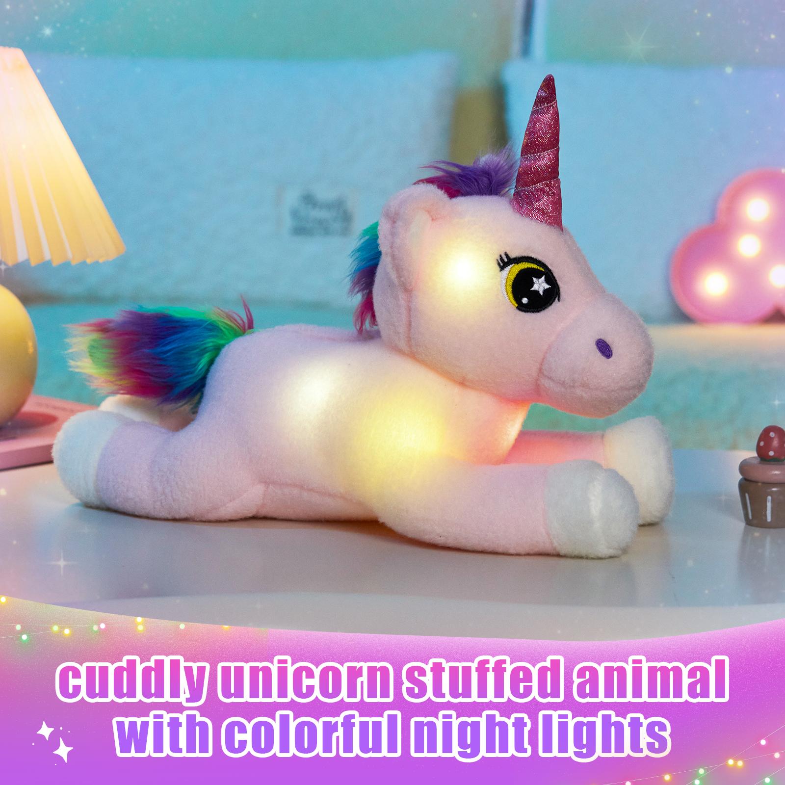 

Glowing Unicorn Plush ToyUnicorn Theme Birth Date Celebration Present Toy Designed For Children Ideal Playing Doll Ornament United States
