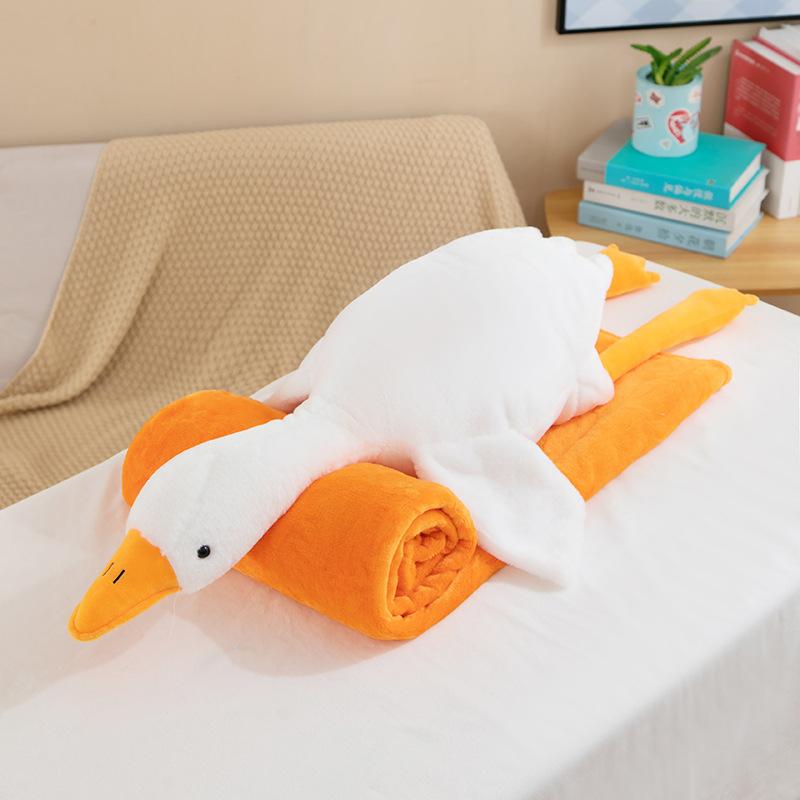 

Cuddly Goose Plush Toy Premium Soft Air Conditioner Blanket Pillow For Home белый