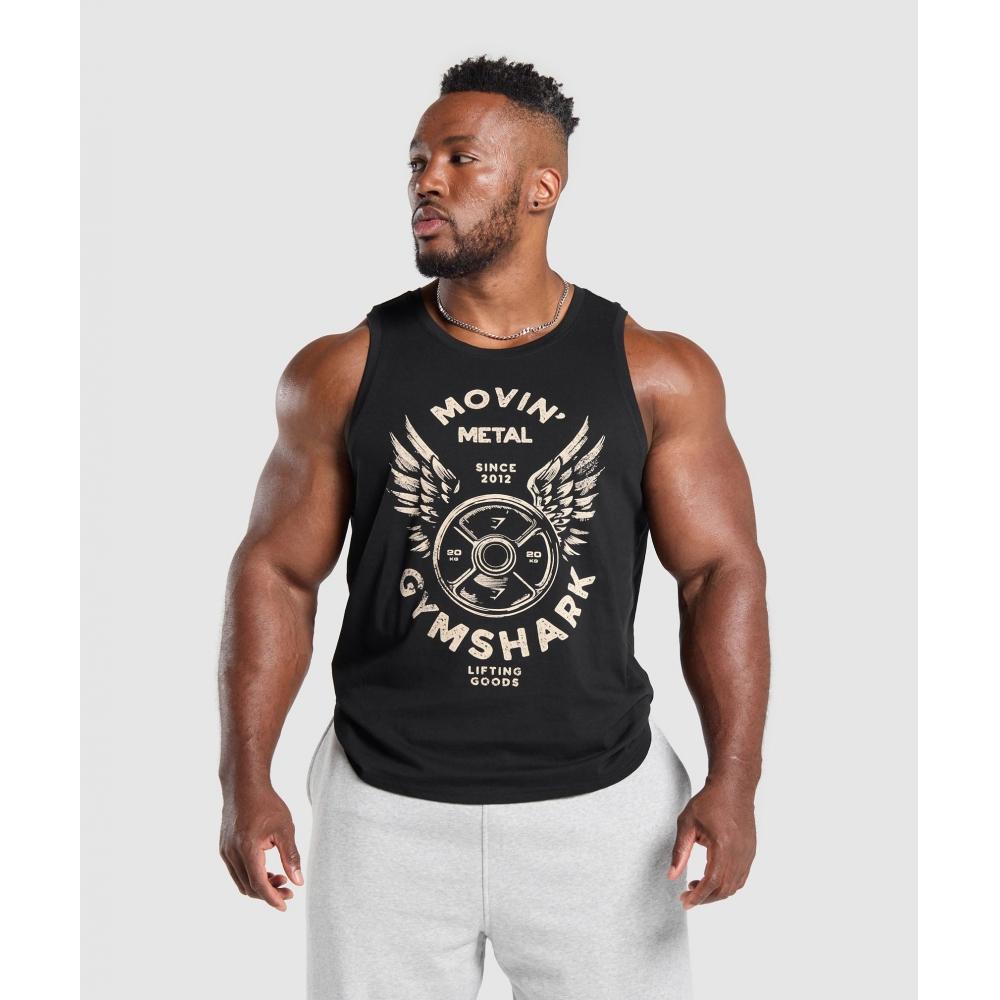 

Gymshark Movin Metal Graphic Tank черный A1c4a Bb2j XS