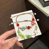 Lovely Apples Bracelet with Brown Cord Fashion Accessory for Girls Parties and Gifts