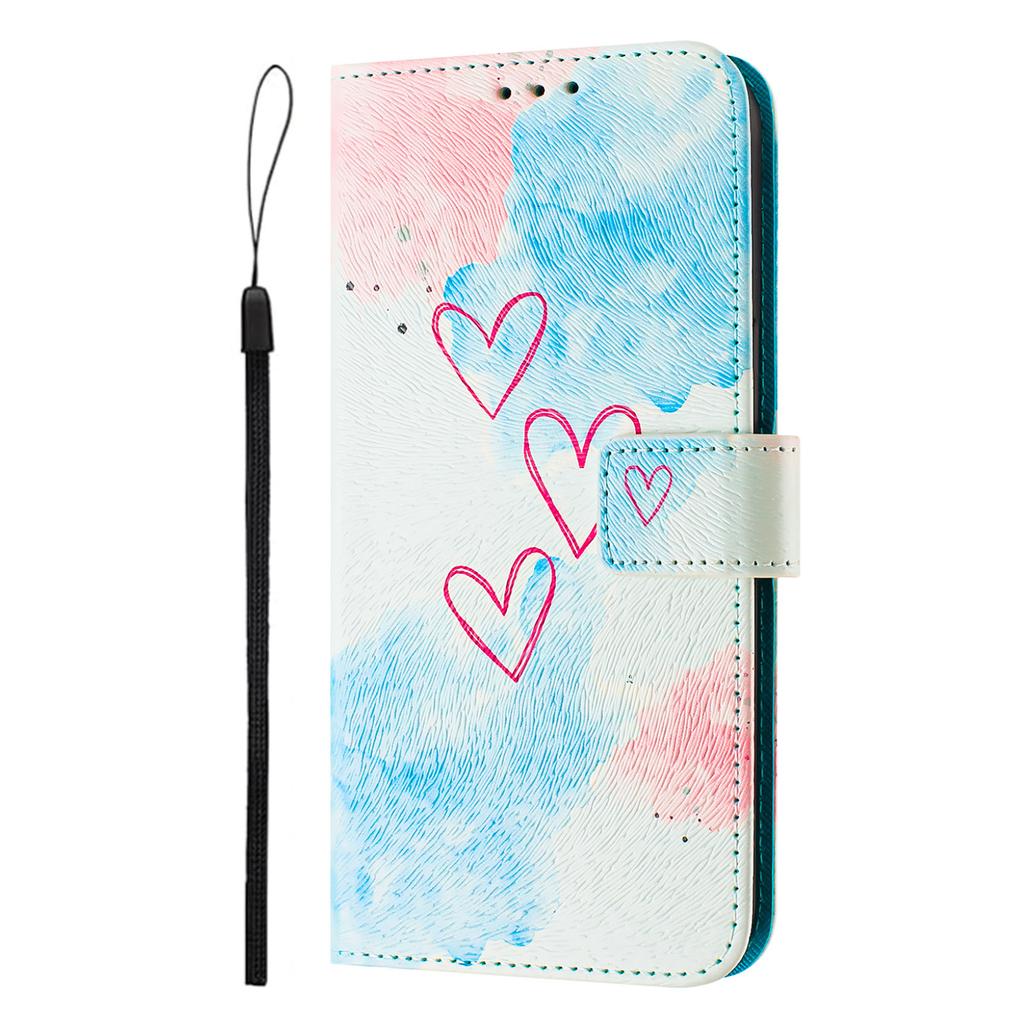 Applicable to Motorola G37 Power mobile phone leather case painted three card flip G67/G77/G87