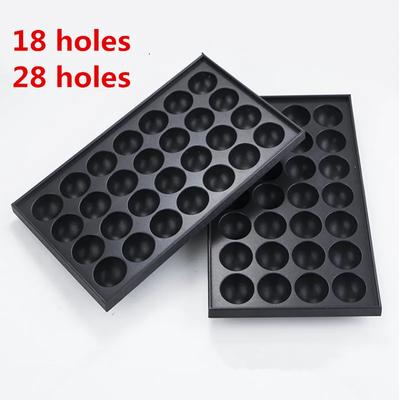 18 28 Holes Octopus Balls Tray Nonstick Grill Plate Sausage Part of Takoyaki Taiyaki Waffle Maker Parts Japanese Grill Pan