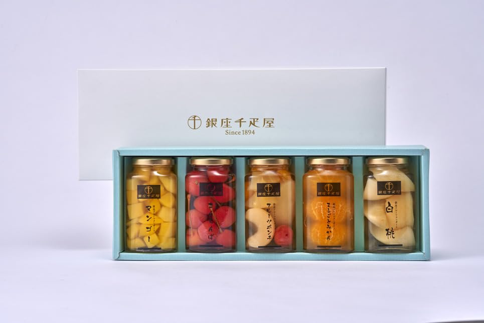 

Ginza Sembikiya Ginza Fruit Compote (5 bottles) Gift Set of Fruit Punch in Syrup