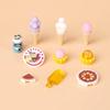 MOC City Food Building Blocks Vegetable Fruit Banana Pizza Chicken Dessert Wine Glass Printed Accessories Bricks Kids Toys N11