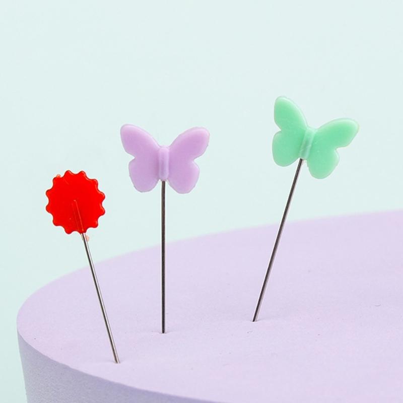 2 Sewing Set Flower Head Pins Sewing Pins Hedgehog Shape Pin Cushion Sewing Straight Pins Quilting Pins for Projects