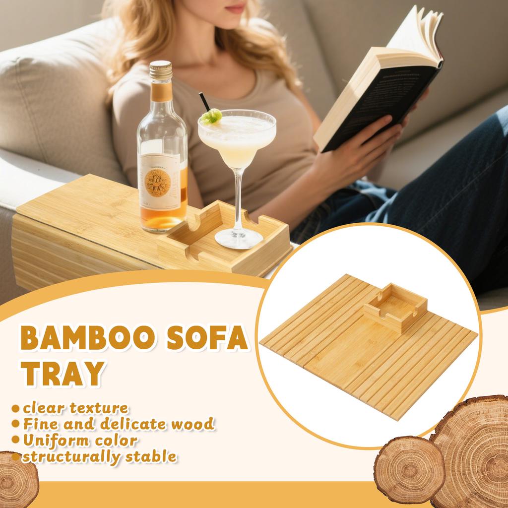 Couch Arm Tray Table, Foldable Sofa Armrest Tray Table For Couch, Flexible And Anti-Slip Couch Arm Cup Holder Tray, Portable Sofa Arm Table Tray