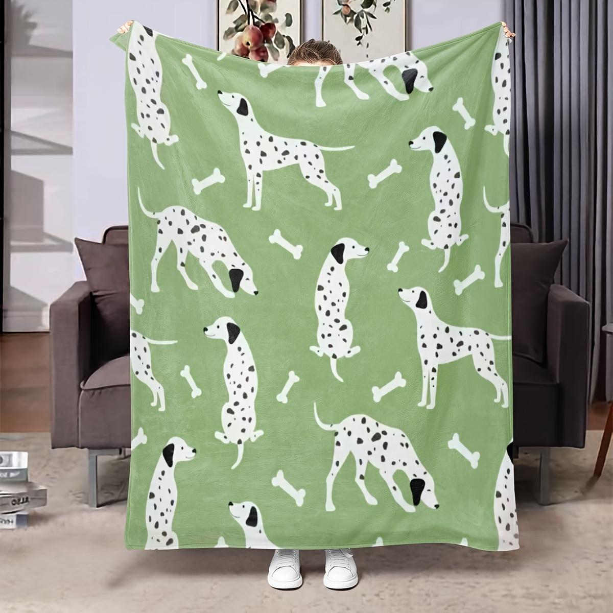 

Dalmatian Woof Flannel Blanket AllSeason Sofa Bed Unisex Kids Gift 75x100cm (30x40inch)