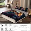 Three-Piece Set (1 Duvet Cover + 2 Pillowcases Coreless) Cool Tiger Printed Bedding Set Multiple Sizes For All Rooms