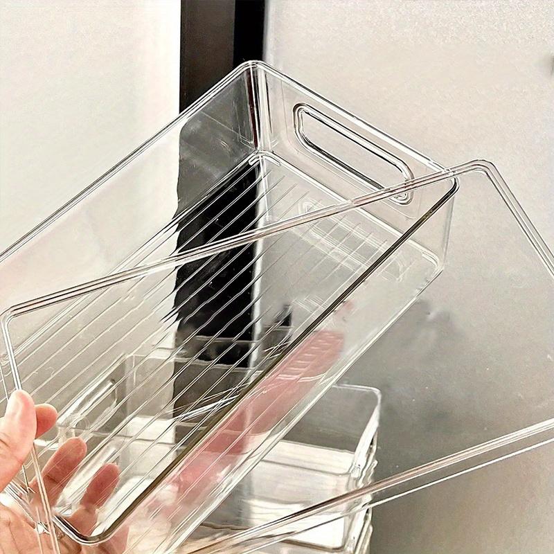 Große transparente Aufbewahrungsbehälter mit Deckeln, stapelbare Schreibtisch-Organizer-Behälter für Bürobedarf, Schreibwaren-Essentials