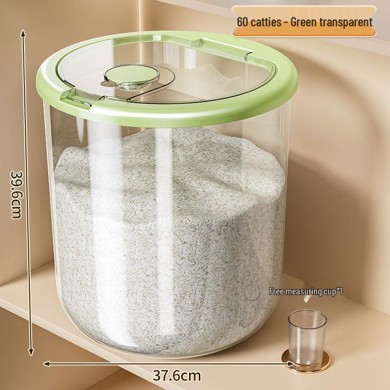 Rotatable Household Rice and Grain Storage Box: Insect & Moisture-Proof, Sealed, Compartmented Bucket
