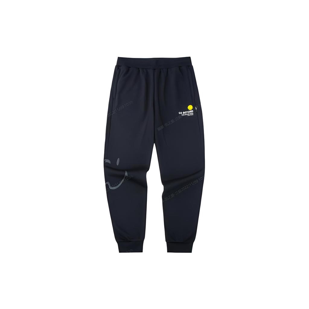 Anta x Smileyworld Knitted Sweatpants Unisex Basic Black 952239704-3