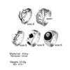 Punk Hip-Hop Ring 5-teiliges Set, modisches neues Billard Zeigefingerring-Set HZS2119
