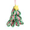 Christmas Lollipop Ornament Colorful Polymer Clay Peppermint Candy Cane Hanging Decoration Xmas Tree Holiday Party Home Decor Festival Gift