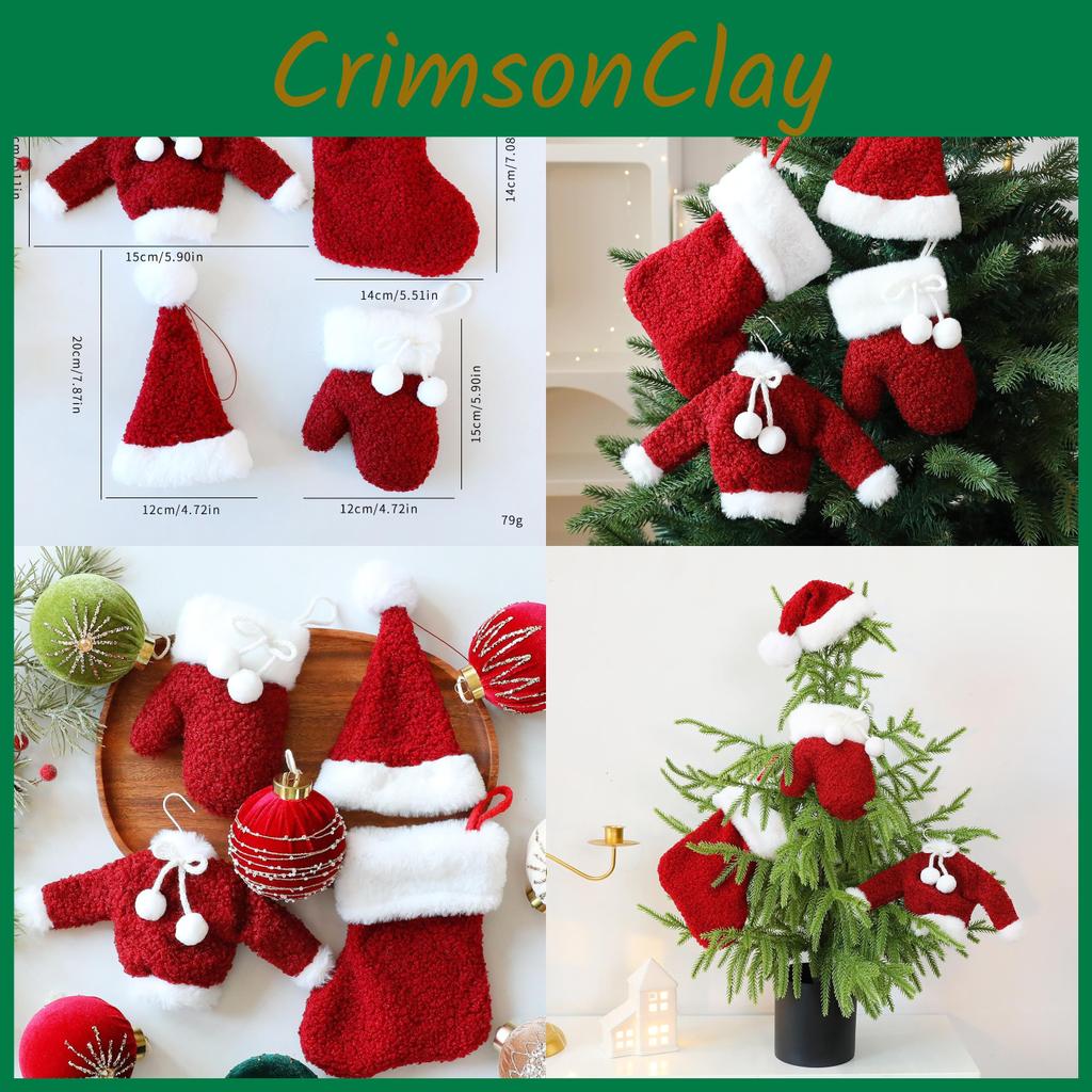 Christmas Decorations Tree With Socks Hat Gloves For Holiday Home Decor Gift