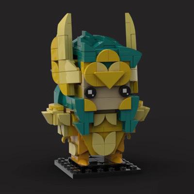 Building Block Creative Brickhead Series Saint Warrior Seiya Aquarius Golden Zodiac Building Block Model