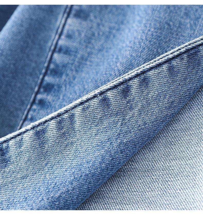 Spring/Summer Elegant Chinese Tencel Denim Shirt for Women