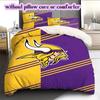 football Logo Pattern Bedding Quilt Set Quilt Cover Pillowcase Home Decoration Birthday Gift (1*duvet cover+ 2*pillowcase, without core)