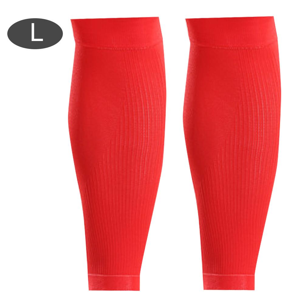 1Pair Mumian Sport Training Compression Support Shin Pads Calf Sleeves Protective Gear Red L