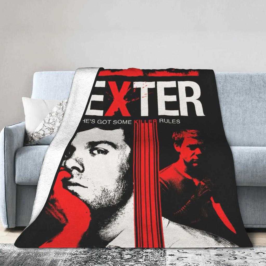 Dexter Morgan Soft Plush Throw Blanket for Kids Cozy Flannel Bedspread Bedroom Bed Cover