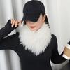 Solid Color Plush Scarf Versatile Neck Protection Scarf Cozy Imitation Wool Scarf  For Women