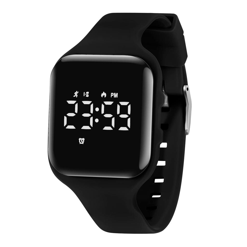 Digital Watch for Boys and Girls, Activity Tracker, 5ATM Water Resistant, Rechargeable, Sports Watch, Pedometer, Distance Tracker, Alarm, Date & Day D