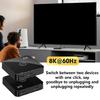 8K 60Hz 2.1 Hub Supports 4K 120Hz 48Gbps Bidirectional 2 in 1 Out Switcher Splitter for Console