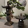 Antique Bluestone Courtyard Lantern: Outdoor Landscape Stone Lamp in New Chinese Style