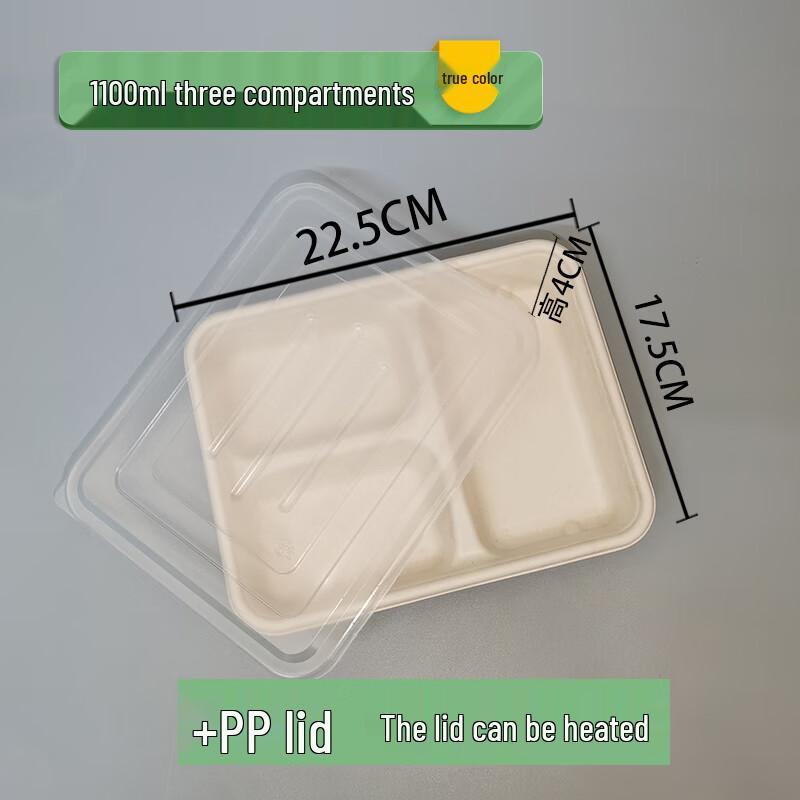 Biodegradable Divided Disposable Lunch Containers