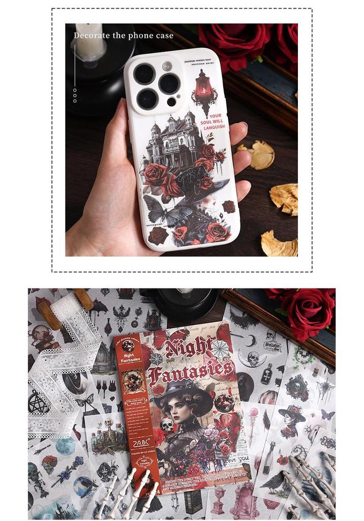 Yue Zhen Retro Journey Die-Cut Sticker Book for DIY Journals