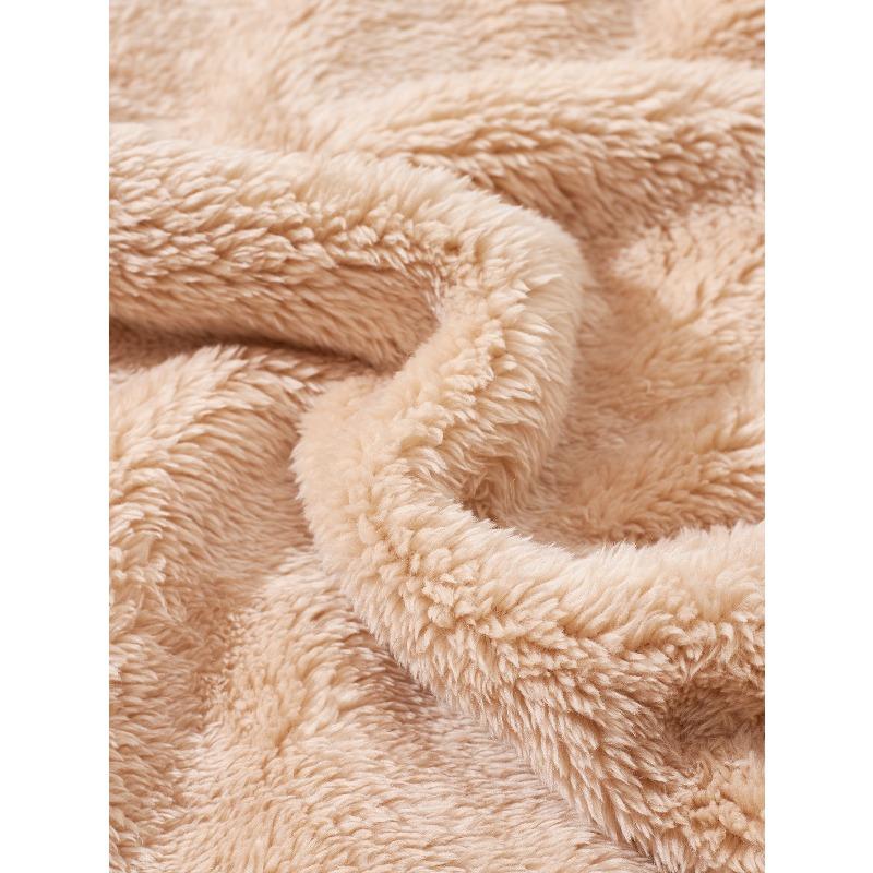 Men's American Style Double Sided Fleece Hooded Jacket, Thick Warm Full Zip Cardigan, Loose Fit Casual Coat for Spring Autumn