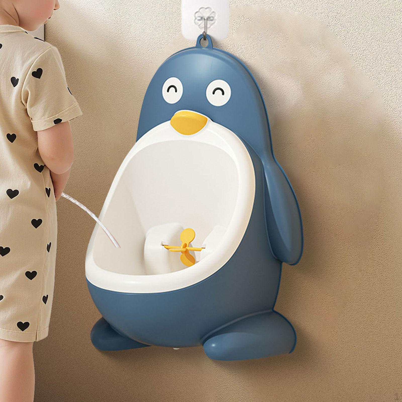 Pisilő Potty Képző Aranyos Kisgyerek WC Pisilés Képző Baba Kisgyerek Fiúk Fekete kék