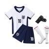 24-25 Inghilterra Casa N.. 10 Maglie da Calcio della Nazionale Abbigliamento per Bambini Set per Bambini 14 Anni -30 Anni