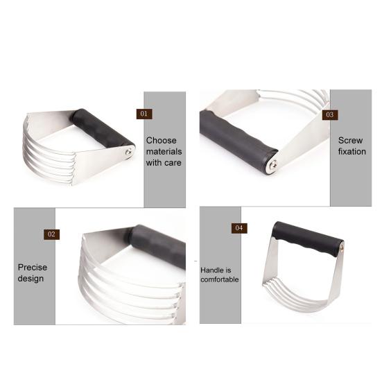 Stainless Steel Dough Blender Mixer Cream Flour Mixer Egg Powder Beater Rammer Multi-Purpose Kitchen