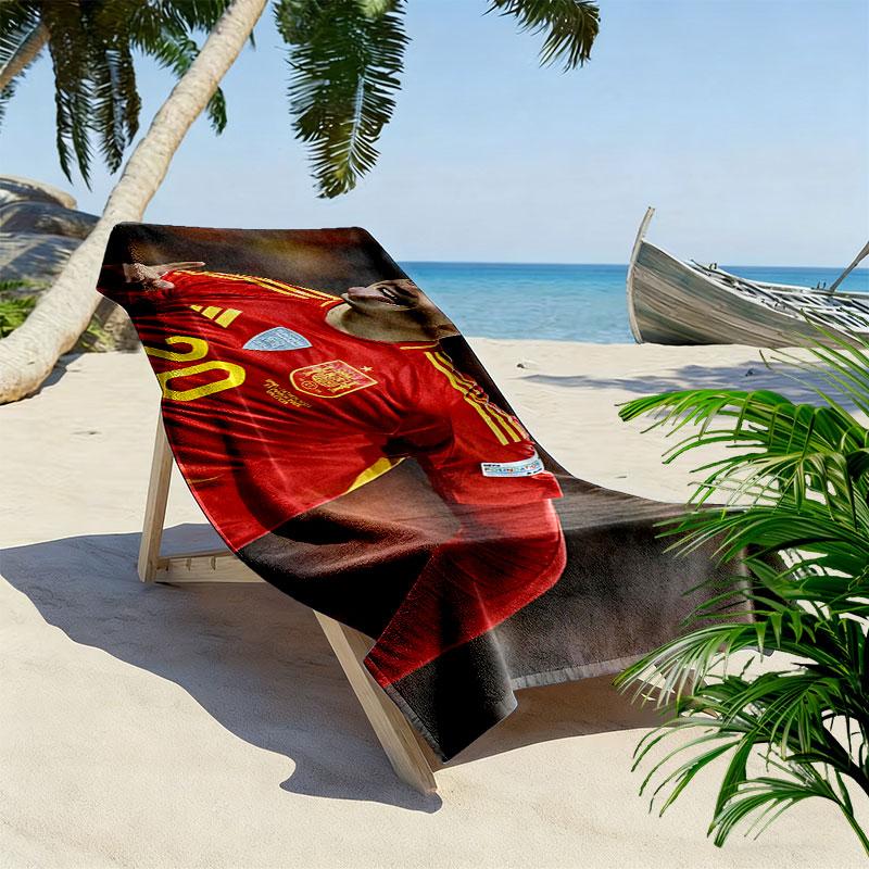 Pedri Print Beach Towel, Large Soft Quick Dry Towel for Beach Camping Swimming