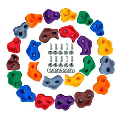 10pcs/set Rock Climbing Holds Kids Wood Wall Climbing Stones Toys Playground Game Hand Feet Hold Grip Kit Outdoor Games for Kids