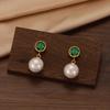 Pearl Birthstone Stainless Steel Stud Earrings - Versatile, High-End, Chic Women's Accessories