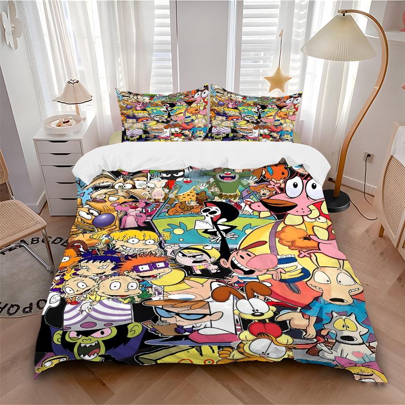 3Pcs Cartoon Network Characters Bedding Sets For All Sizes New 3D Printed Bed Cover Comforter Duvet Cover Pillowcase Bedroom Decoration