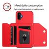 For Samsung Galaxy M06 5G/Galaxy F06 5G Case Card Holder Kickstand Skin-Touch Phone Cover with Wrist Strap