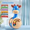 Toddler Toys 9-12 Months: Cartoon Dinosaur & Fawn Sliding Roly-Poly Soothing Toy