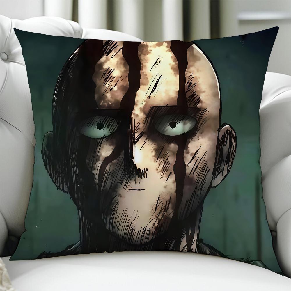 Anime O-One-Punch Man-Es Cushion Cover Birthday Anniversary Gifts Double Sided Printed Zipper Cushion Cover Soft Skin Bedding