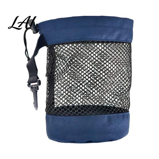 Durable Golf Ball Bag Portable Storage Bag Drawstring Mesh Pouch for Accessory Gear Holder Organizer Gift Men Women Golfer with Hook