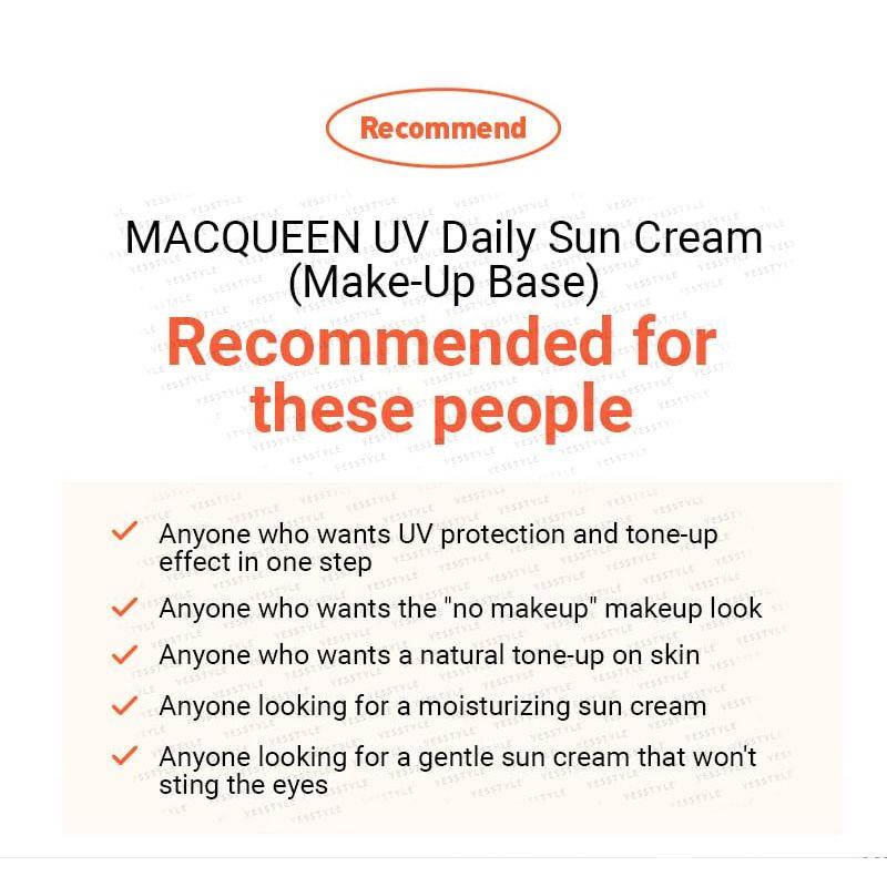 MACQUEEN - UV Daily Sun Cream (Natural Make-Up Base)