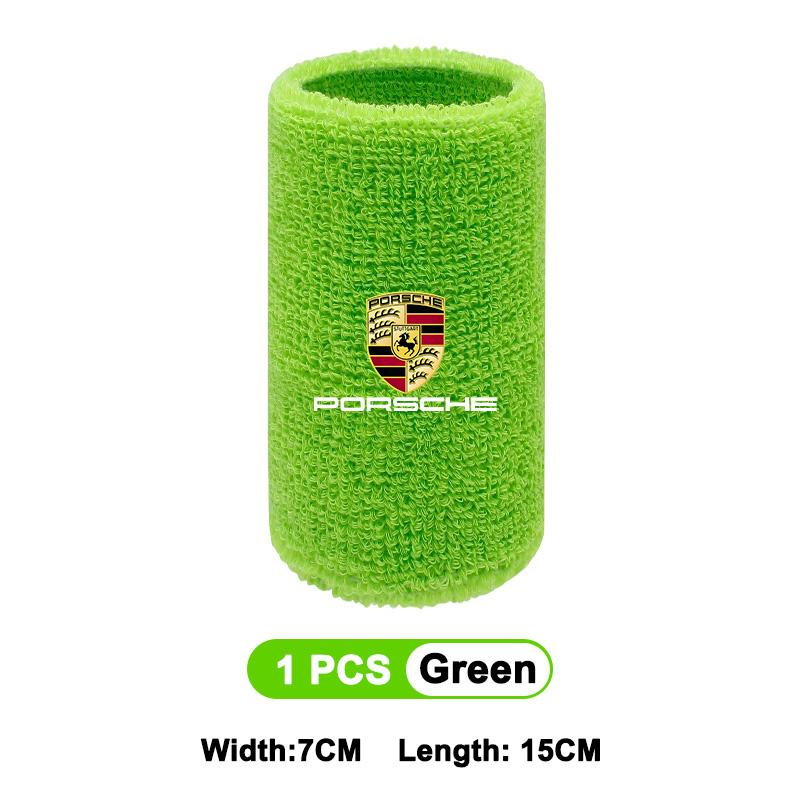 Met Auto Logo Badge Armband Sportpolsbandjes Mannen Vrouwen Absorberende Polsband Voor Porsche Panamera Cayenne Taycan 911 718 Macan